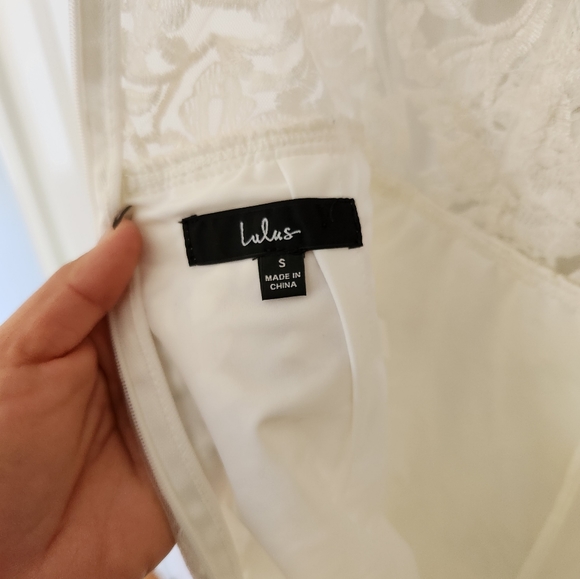 Lulu’s Romper dress with a lace overlay - Picture 3 of 5